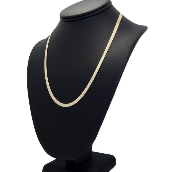 14k Gold 4mm 24" Herringbone Chain